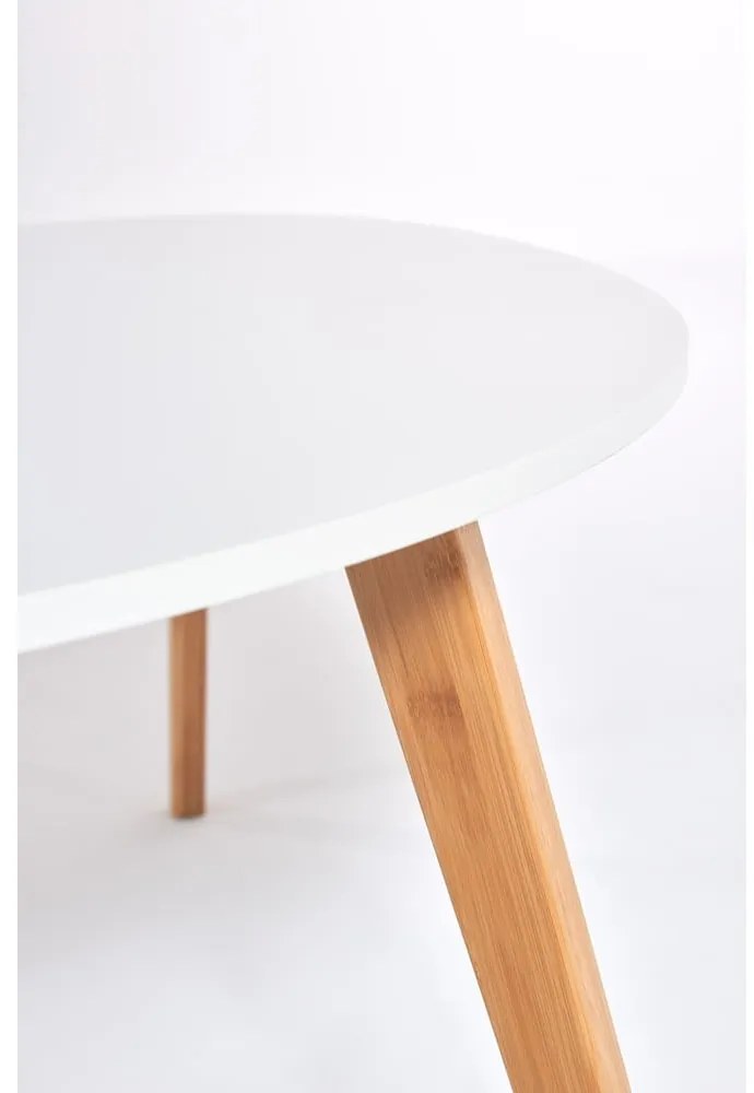 Biely konferenčný stolík Bonami Essentials Skandinávsky, dĺžka 84,5 cm