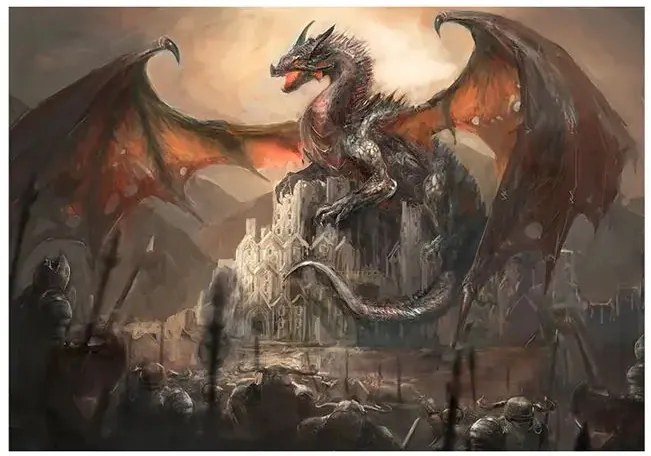 Fototapeta - Dragon castle Veľkosť: 147x105, Verzia: Samolepiaca