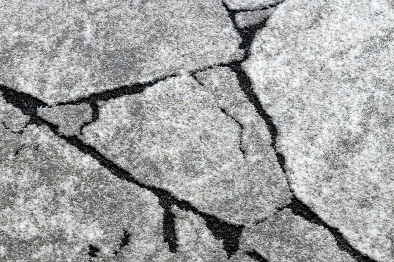 Moderný koberec COZY 8985 Brick Dlažba tehla, sivý