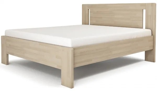 TEXPOL Manželská masívna posteľ LÍVIA - vertikálne čelo Veľkosť: 200 x 200 cm, Materiál: BUK morenie tabak