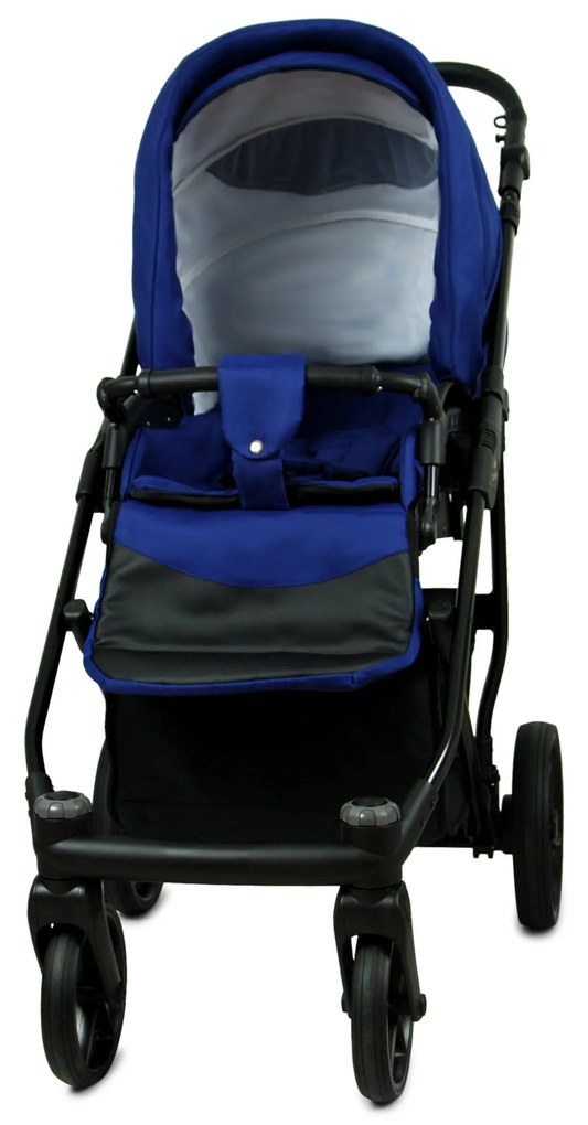 Detský kočík 4v1 BabyLux AIR ALU Sailor Blue + isofix základňa