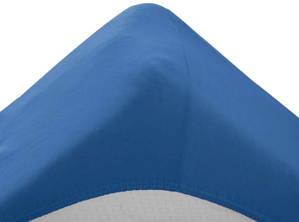 Jersey plachta do detskej postieľky EXCLUSIVE tmavo modré 60 x 120 cm