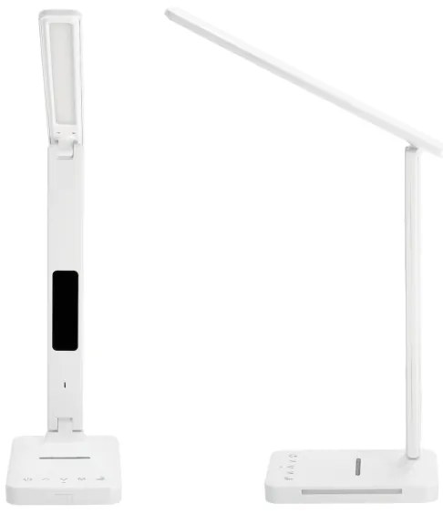 LED Stm. lampa s bezdr. nab. QI, displejom a USB portom LED/7W/230V 3000-6000K