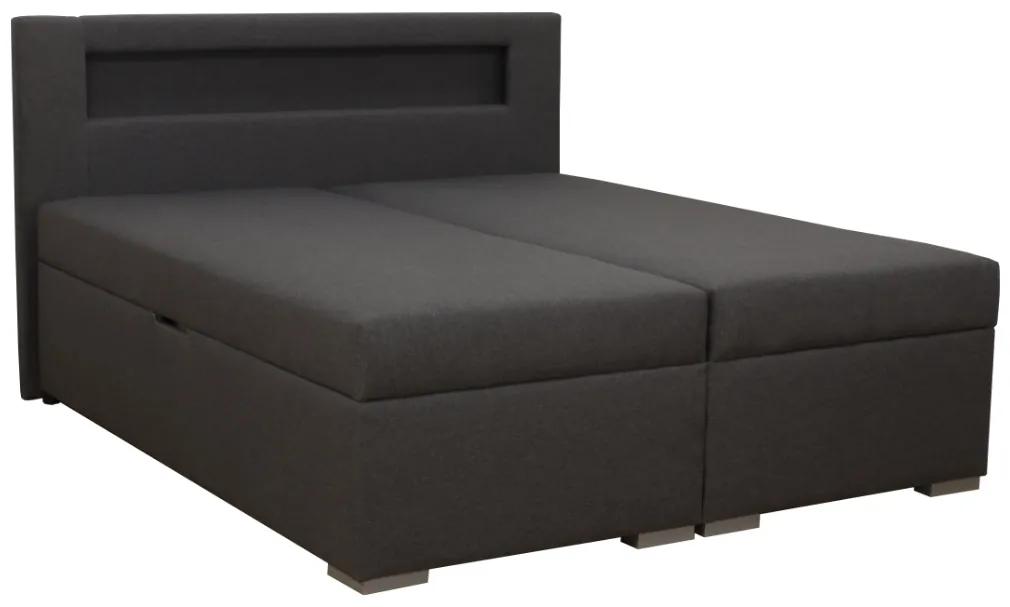 Čalúnená posteľ s úložným priestorom Bolero 160 Typ farebného prevedenia: Savana krém 01, Typ čela: B