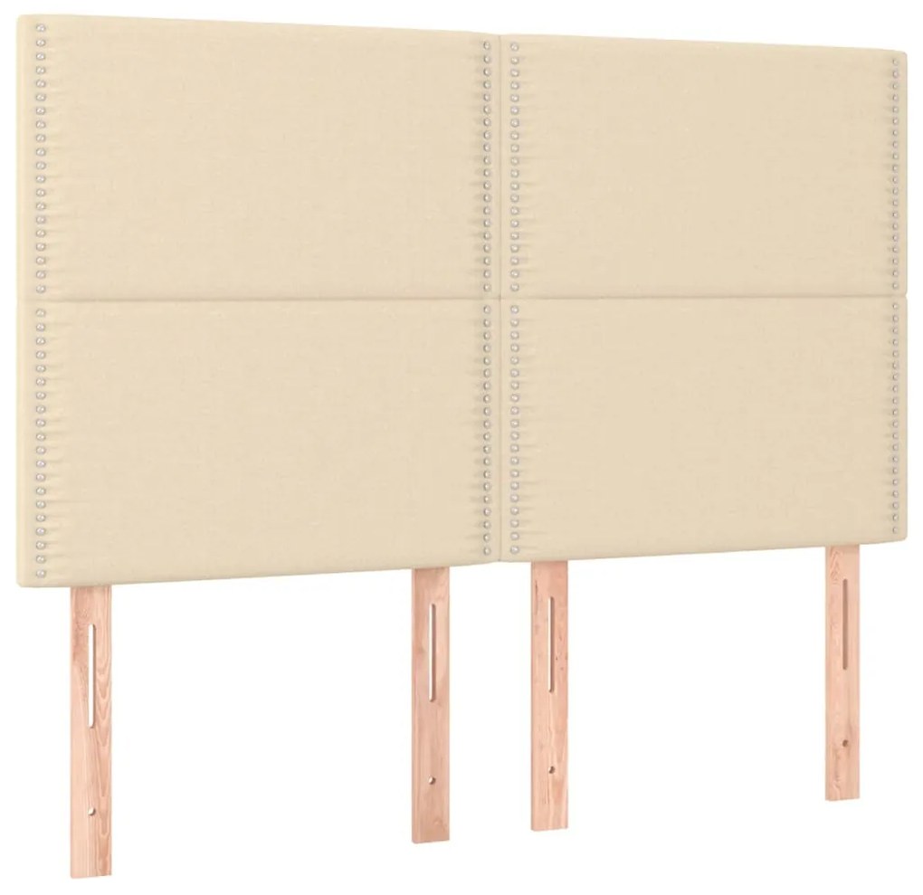 Posteľný rám boxspring s matracom krémový 140x200 cm látka