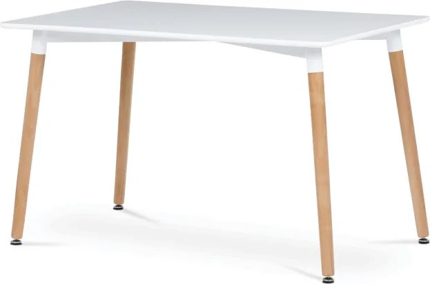 Jedálenský stôl DT-304 biely / naturálny