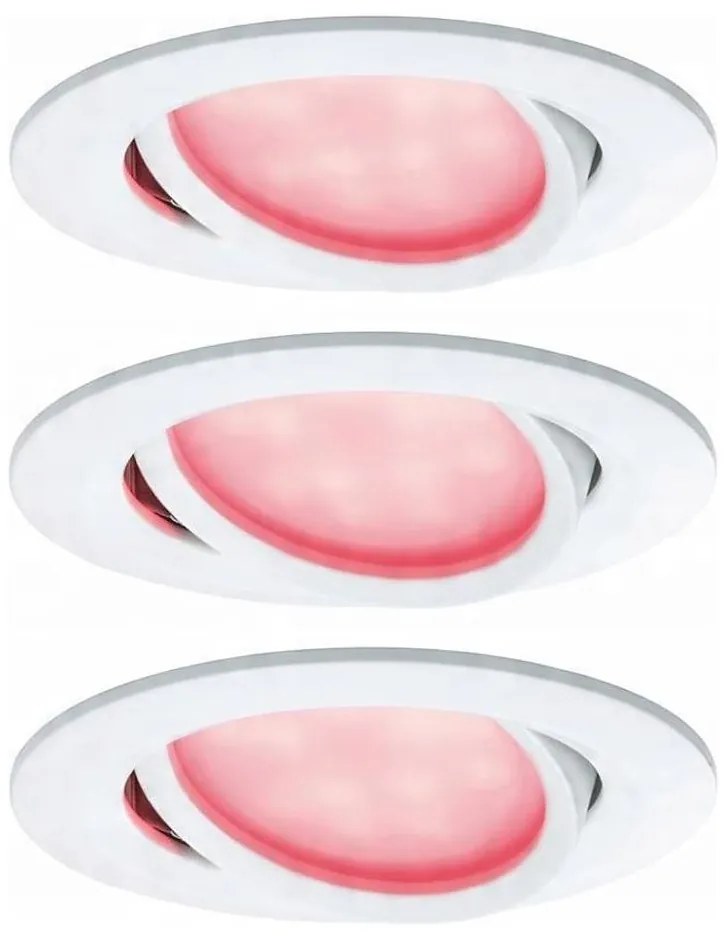 Paulmann 93940 -SADA 3x LED RGBW/2W IP23 Stm. kúpeľňové podhľadové svietidlo 230V