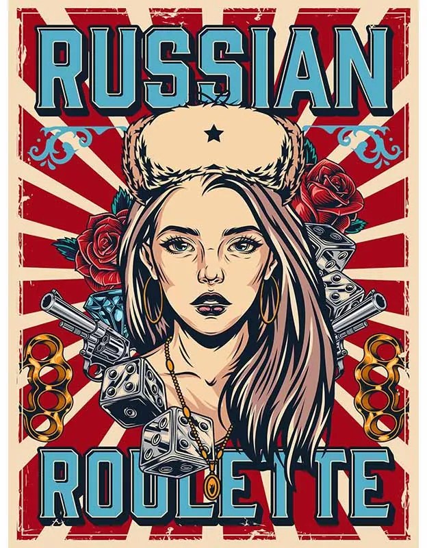 Ceduľa Tattoo Russian Roulette BIANO