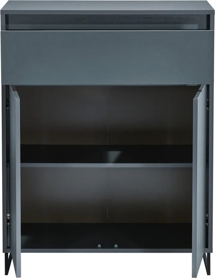 Komoda so šuplíkom Cologne, 80 cm, antracitová