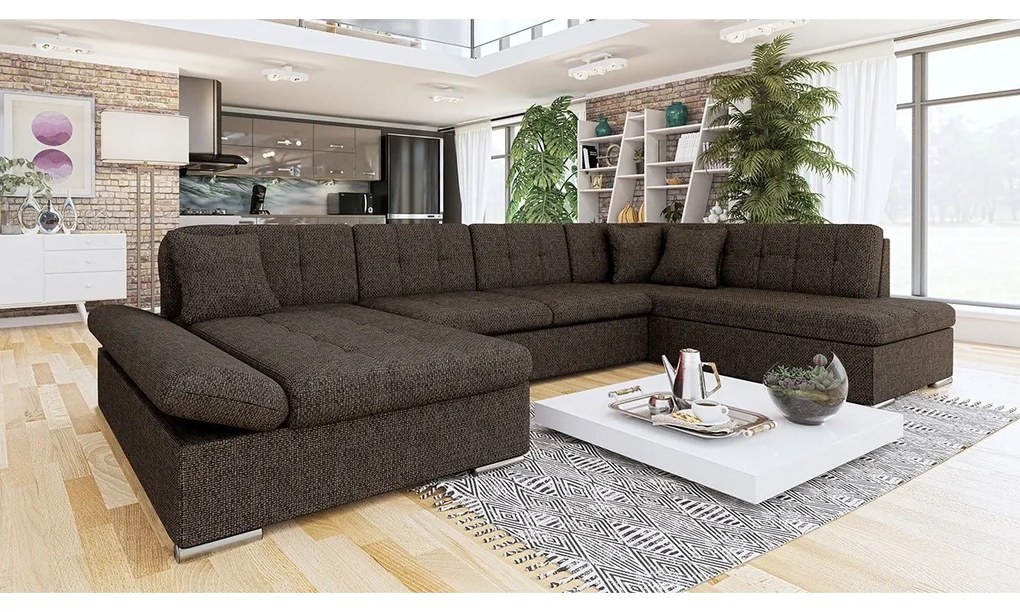 Rohová sedačka Genero, Dostupné poťahy: Utario velvet 2951 + Utario velvet 2951 + Senegal 823, Strana: Ľavá - U