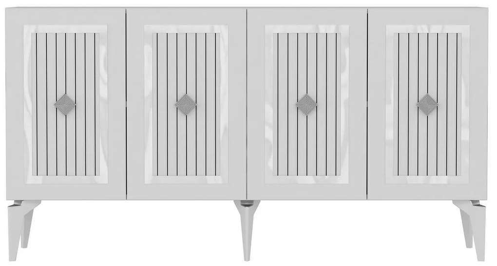 Skrinka Nora White and Silver