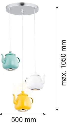 Argon 1326 - Závesné svietidlo JAMAJKA 3xGU10/50W/230V