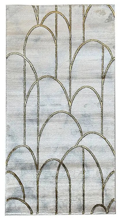 Koberec Frisee Diamond 0,8/1,5 A0073 biela/zlatá