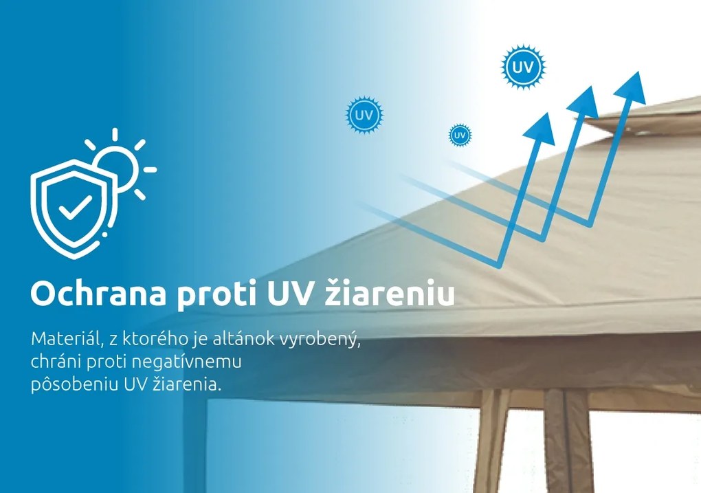 Marimex | Záhradný altán Marimex Vista 3x3 m - béžový | 10970574