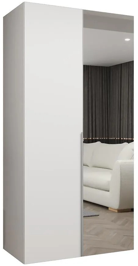 Skriňa Alicante II 100 biela/strieborný