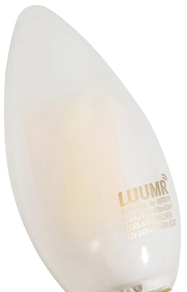 Sada 5 inteligentných LED žiaroviek E14 C35 matných 4,2W 470 lm 2700-6500K