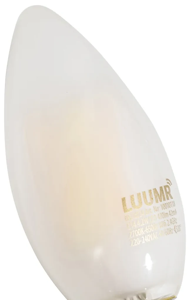 Sada 5 inteligentných LED žiaroviek E14 C35 matných 4,2W 470 lm 2700-6500K