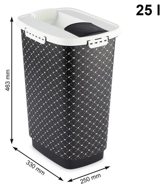 Čierny box na granule 25 l Cody - Rotho