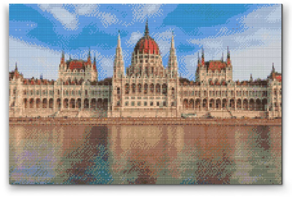 Gario Diamantové maľovanie Budapešť Rozmery: 60 x 40 cm, Rámovanie: Iba zrolované plátno, Diamanty: Okrúhle