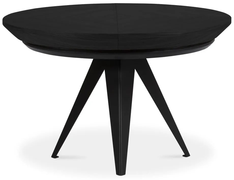 Okrúhly rozkladací jedálenský stôl s prídavnou doskou s čiernou doskou ø 120 cm Magnus – Windsor &amp; Co Sofas
