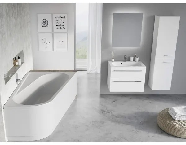 Ravak CA41000000 - Rohová vaňa CHROME 170x105 cm akrylát/biela