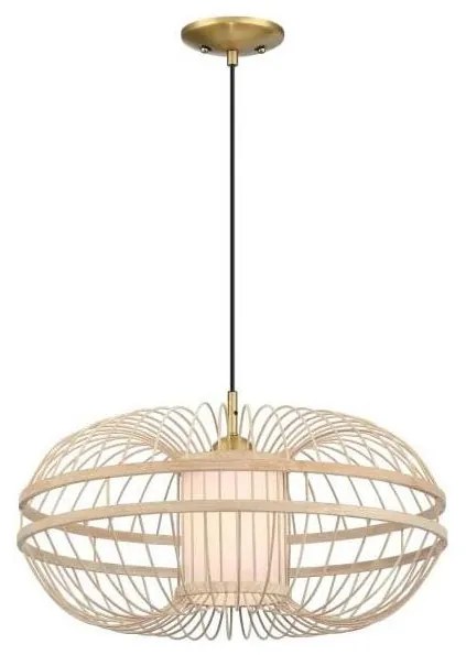 Westinghouse 61255 - Luster na lanku TULCEA 1xE27/60W/230V bambus