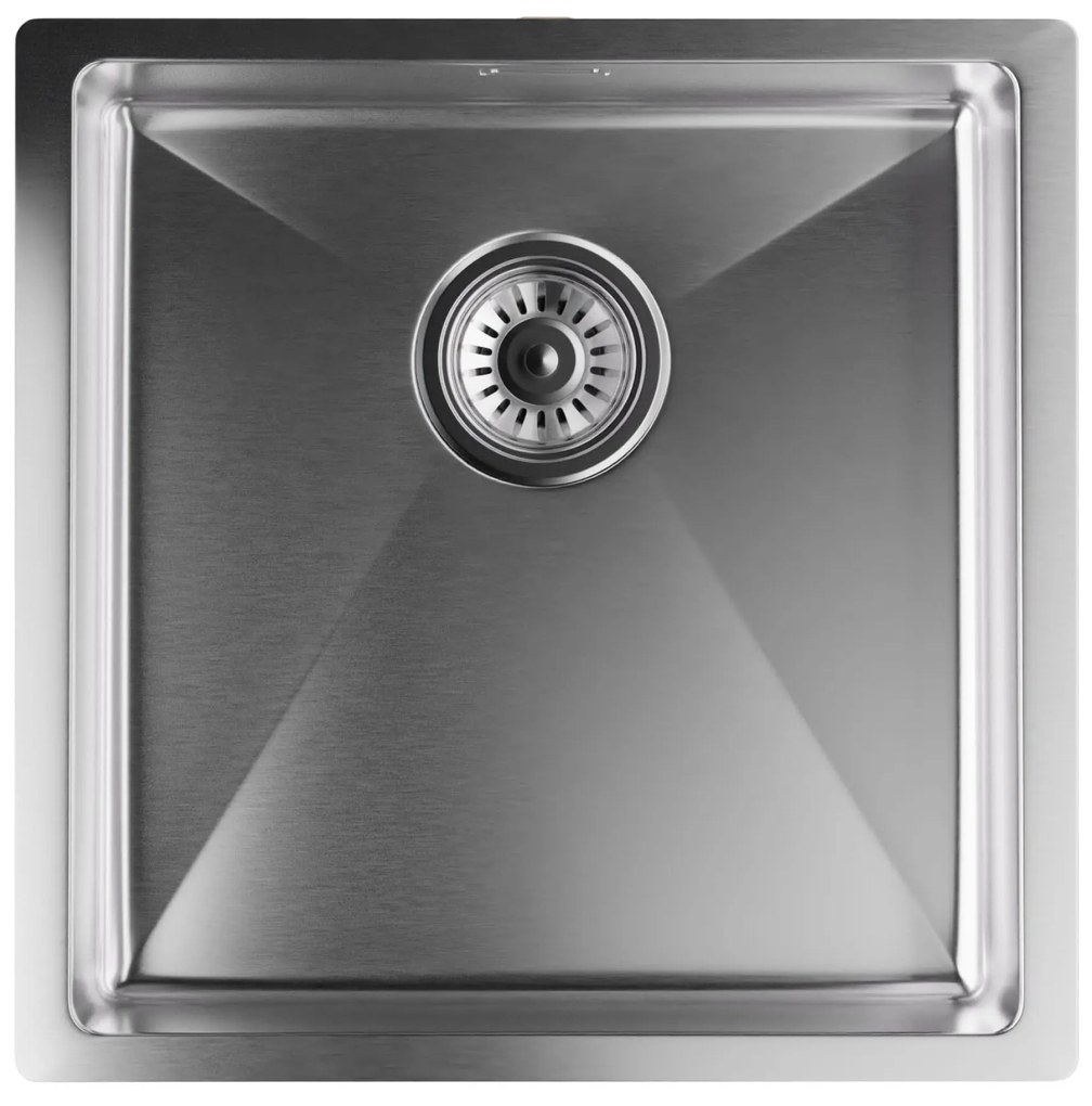 Klarstein TitanSteel Kuchynský drez 45 x 45 cm (DxŠ) s povrchom odolný voči hrdzi, poškriabaniu a teplu