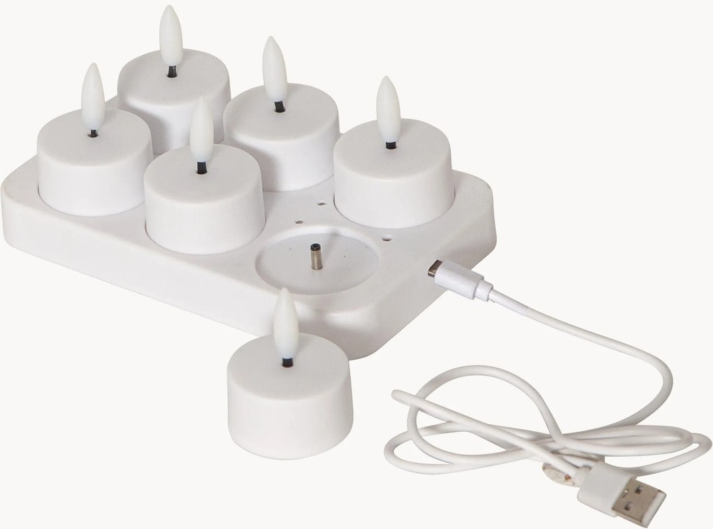 LED sviečky Flame Charge, 6 ks