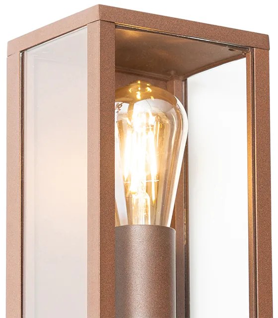 Priemyselná nástenná lampa hrdzavohnedá 26 cm IP44 - Charlois