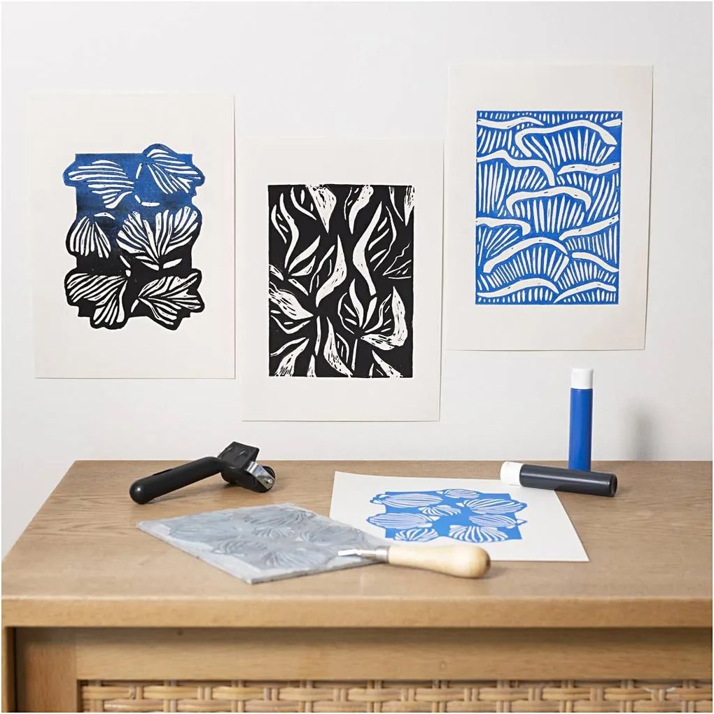 Kreatívna sada Starter Craft Kit Block Printing