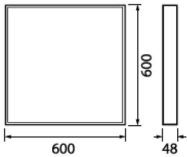 ECOLIGHT Montážny rámček kľučiek PC pre LED panely - 60x60cm