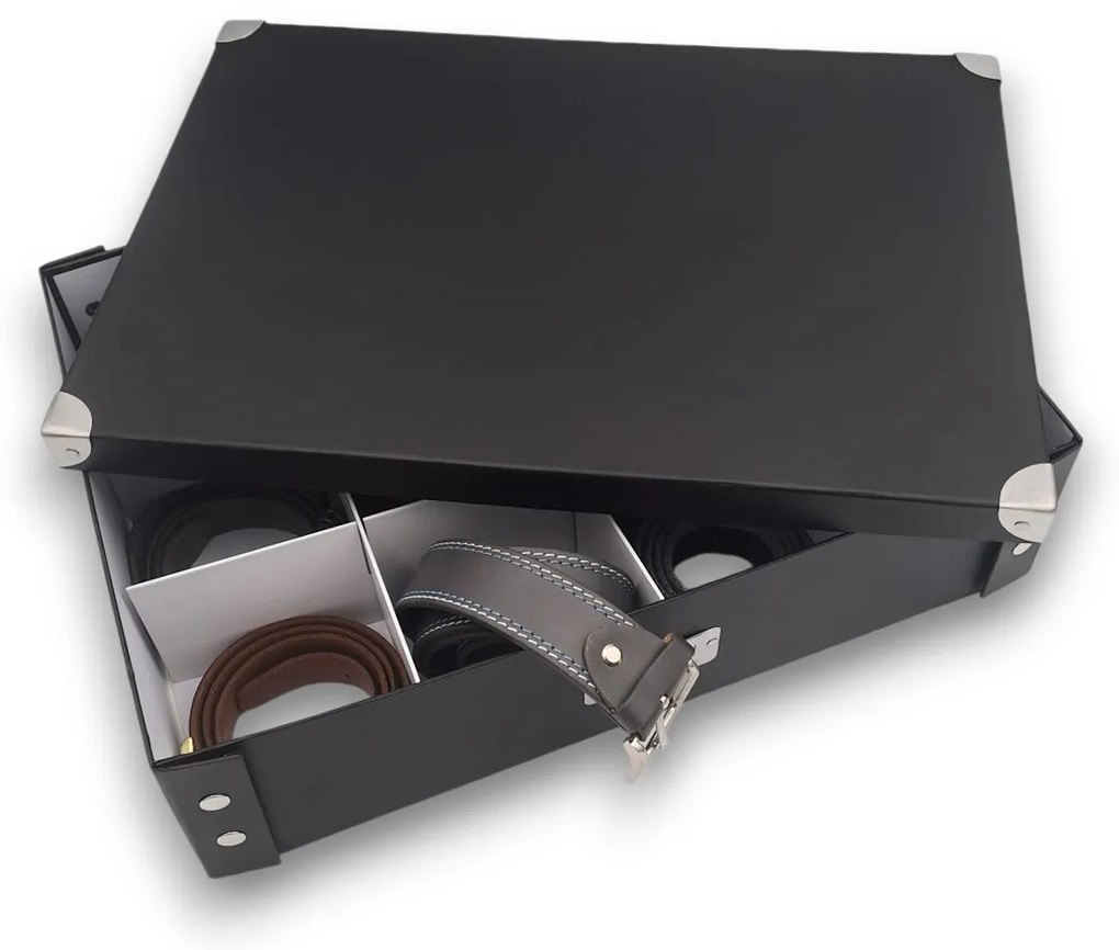 Zeller Present Triediaci organizér s priehradkami, na spodnú bielizeň, kravaty, opasky - TIE-BELT čierny