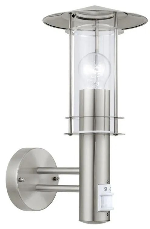 EGLO 30185 - Senzorové vonkajšie nástenné svietidlo LISIO 1xE27/60W/230V IP44