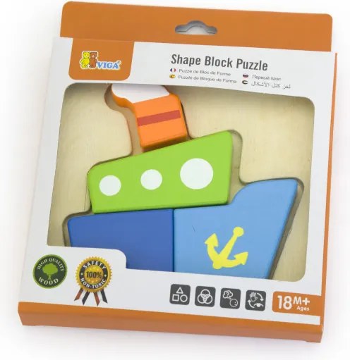 Prvé detské puzzle Viga 50171 loď