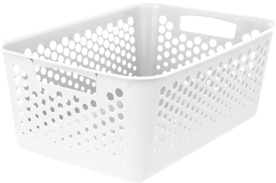 XL - Košík na organizáciu drobností, séria ARTUR, 37x26 - biely
