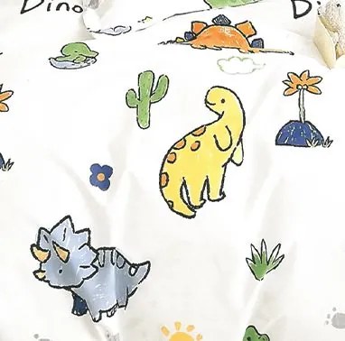 Posteľné obliečky KIDDO WHITE DINO 140x200 cm