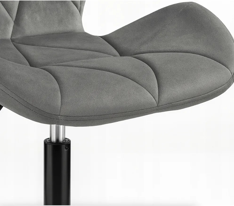 Ergonomická kancelárska otočná stolička – zamat žltá
