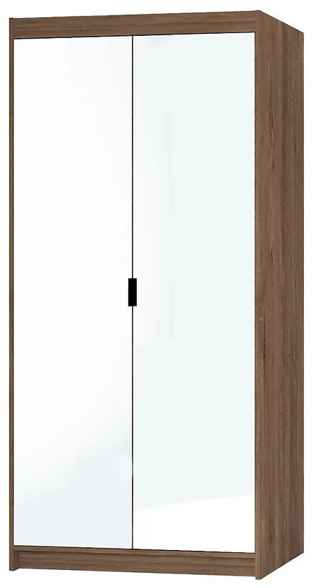 Skriňa Elena 2D dub lefkas/zrkadlo