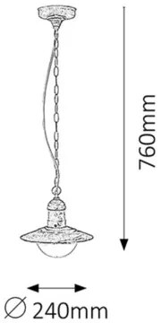 Rabalux závesné exteriérové svietidlo Oslo 8740
