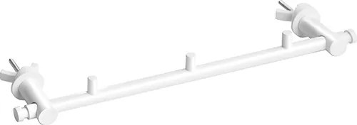 Bemeta Design RAWELL: Držiak uterákov na vykurovacie teleso s háčikmi 300 mm, biela - 134504225
