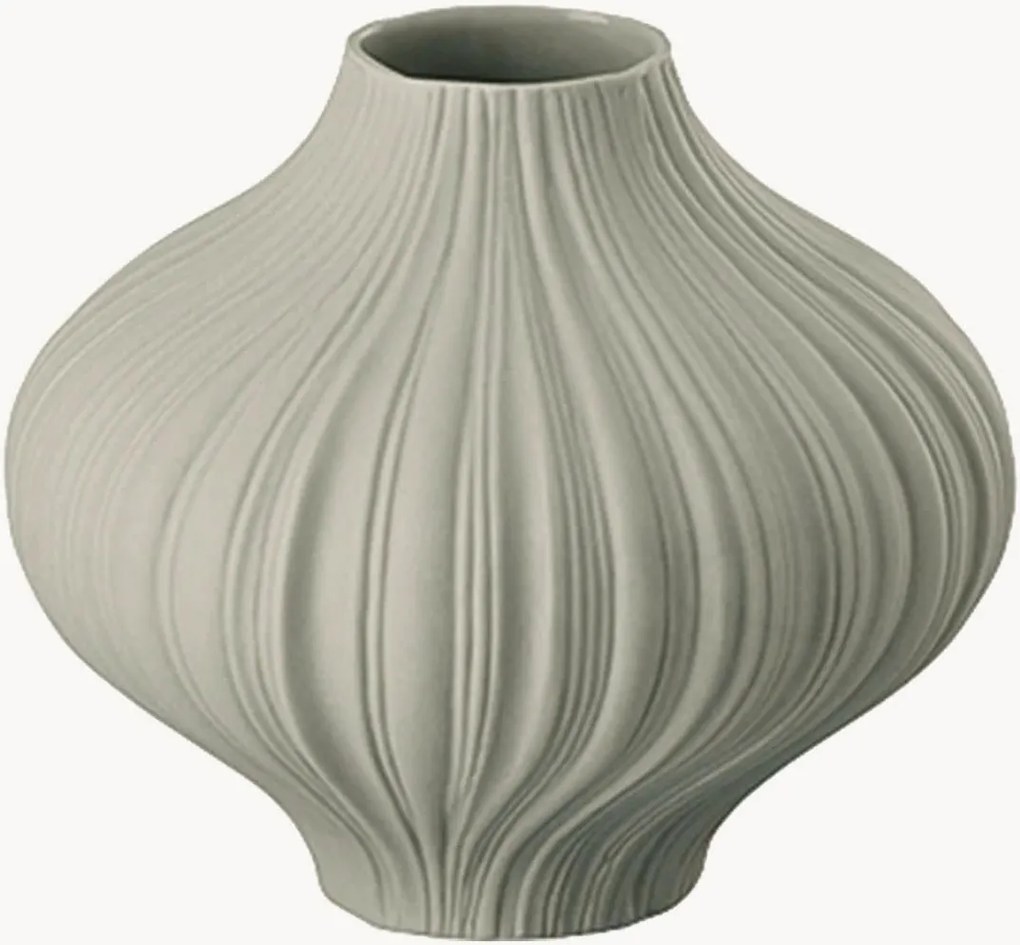 Porcelánová mini váza Plissee Lava, V 7 cm