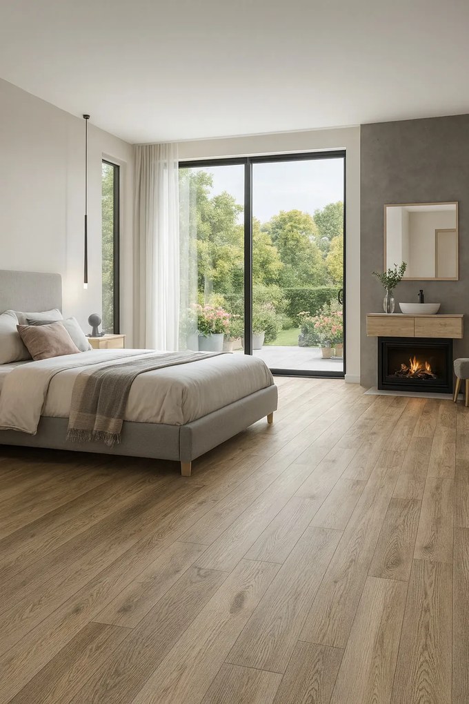 Beauflor, PVC podlaha - lino Blacktex Columbian Oak 692M, na mieru, šíře 3m,4m, hnedá, filc, chodba / predsieň
