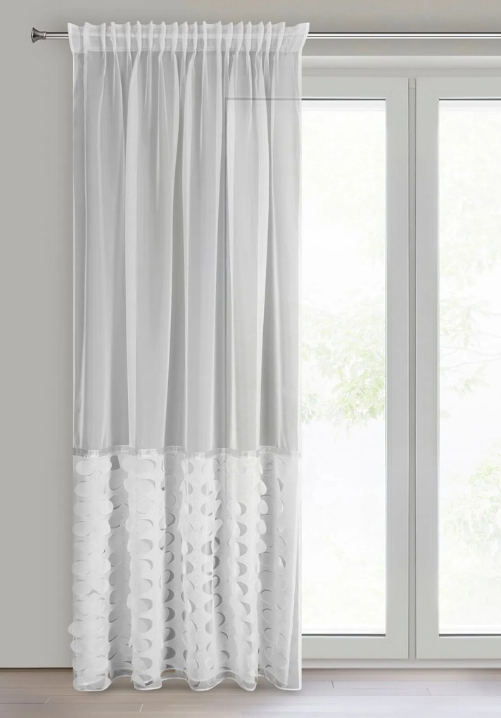 ZÁCLONA NA PÁSKE DEBORA 140X270 CM BIELA