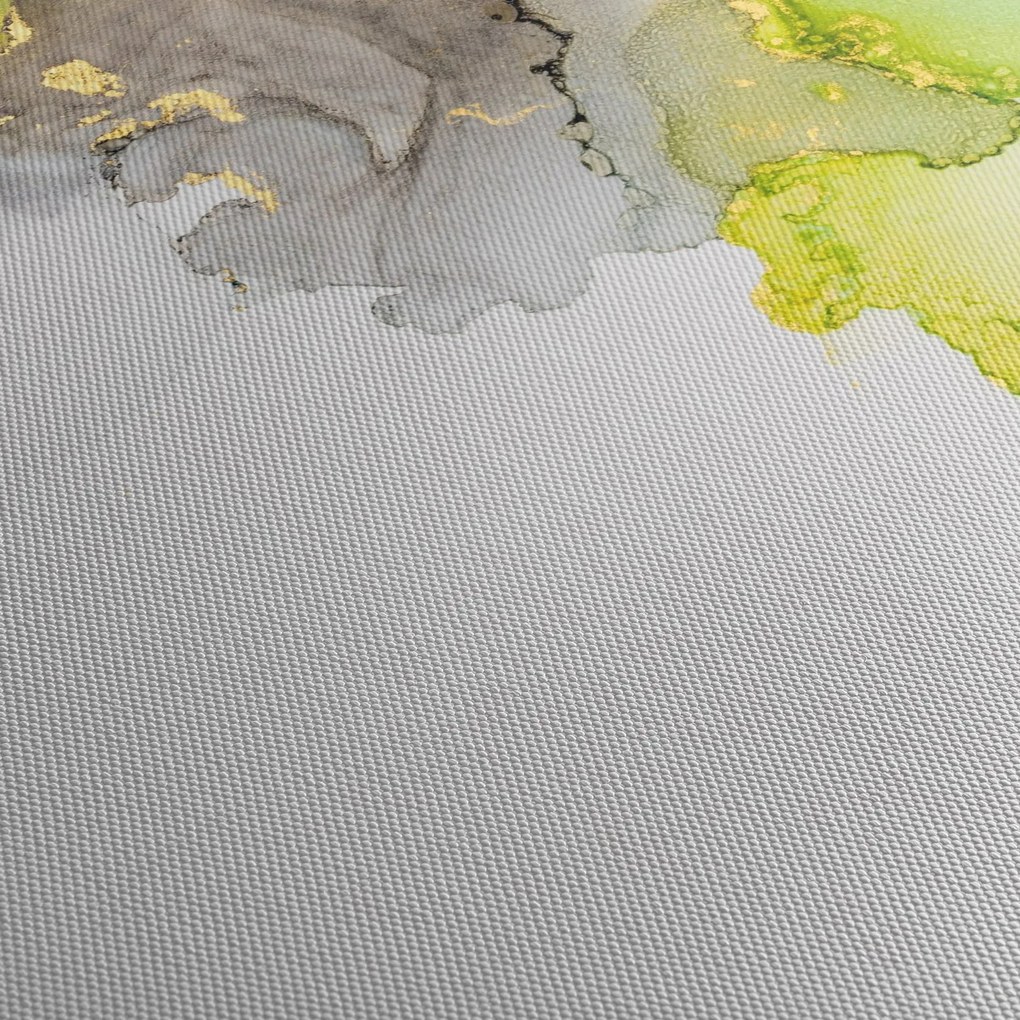 Obraz - Abstraktné umenie atramentom (s hodinami) (90x30 cm)