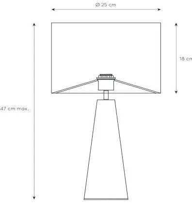 Lucide 10501/81/30 - Stolná lampa VELVET 1xE27/40W/230V