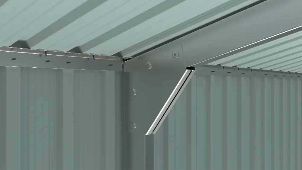 Plechová garáž BestBerg AG-18A / 18 m² / 602 x 300 x 232 cm / sivá