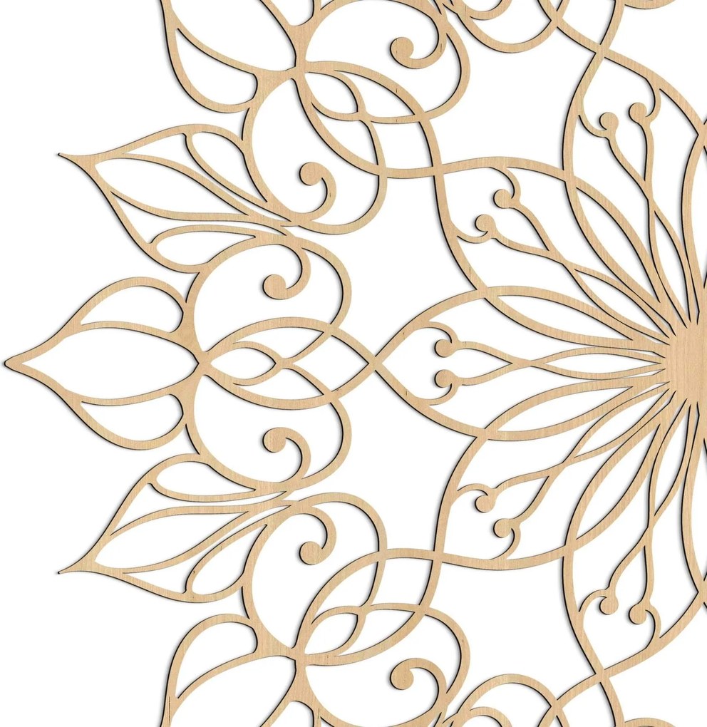 Drevená nástenná dekorácia Mandala Lotus | QUASAR: HDF - Javor 20 cm 4394-113018 HDF0247