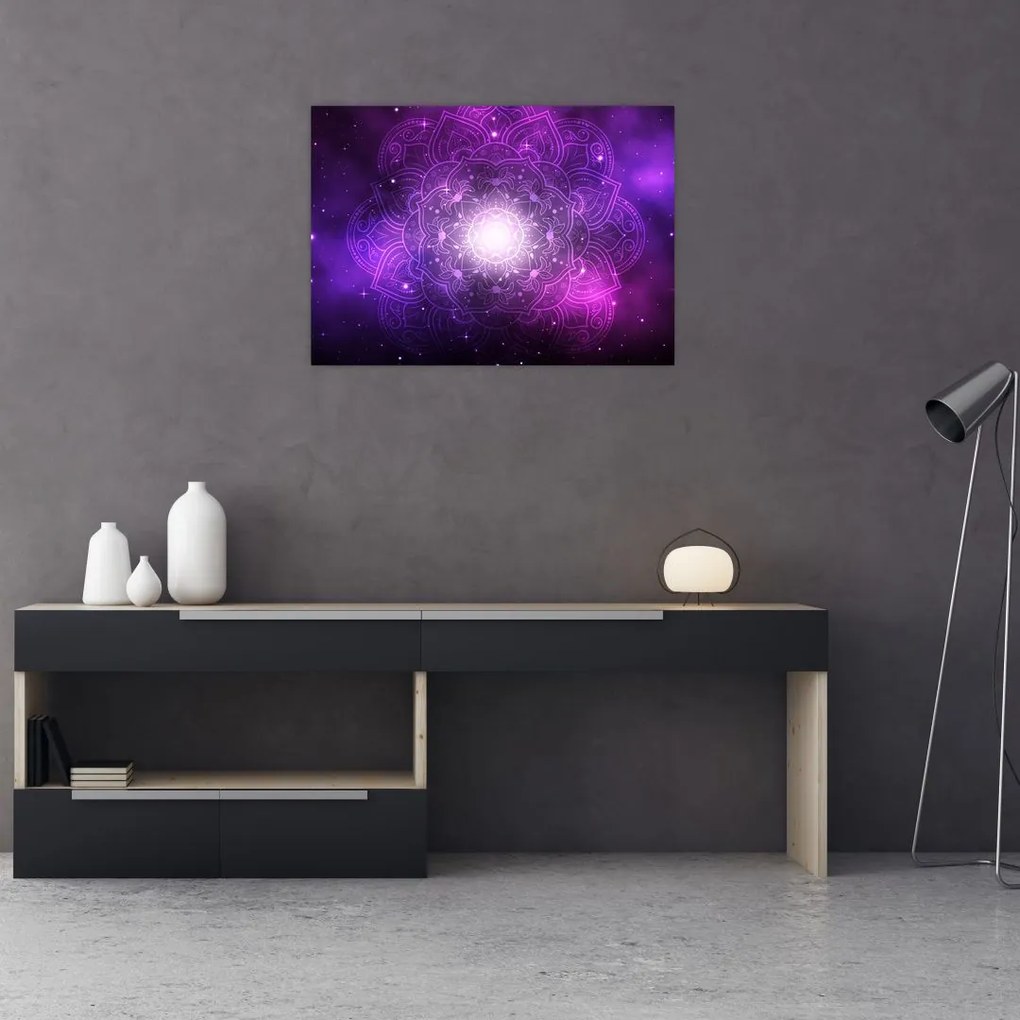 Obraz fialové abstrakcie (70x50 cm)