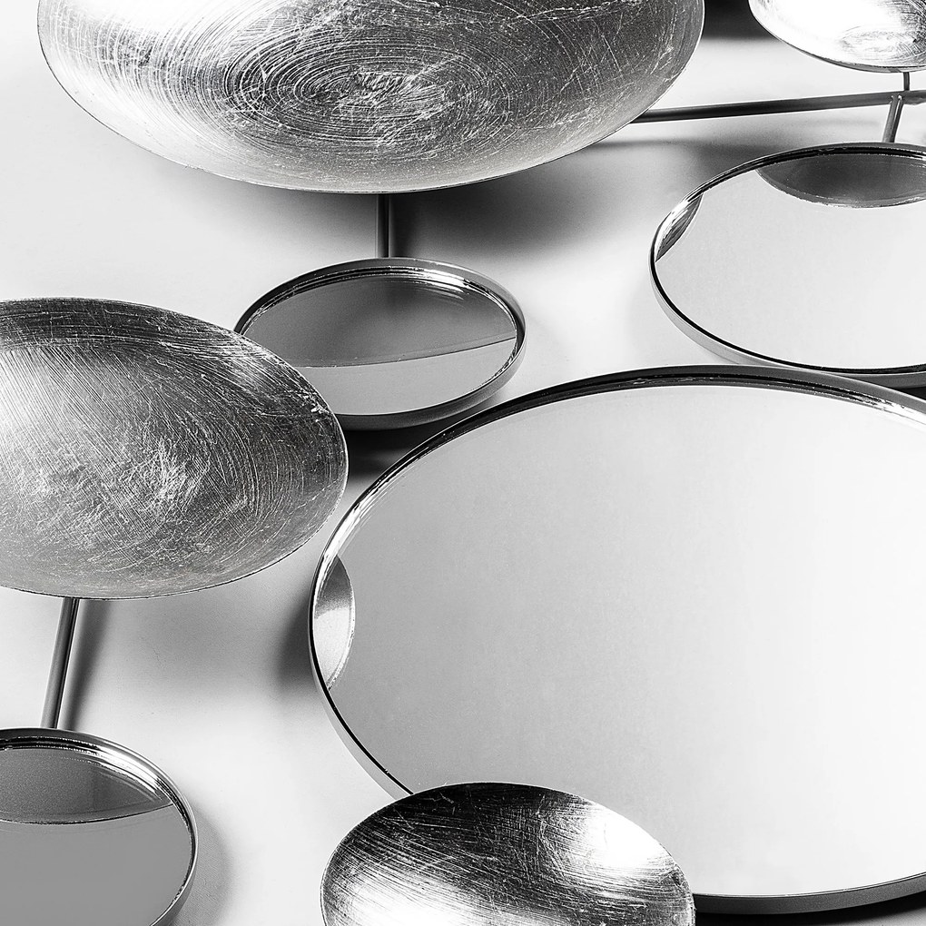 Nástenná kovová dekorácia Infinity 3 strieborná