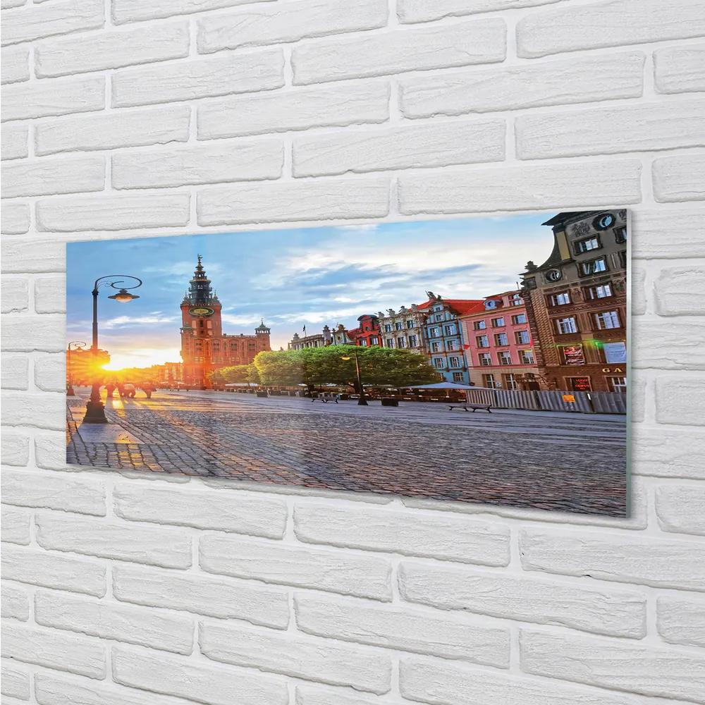 Obraz na akrylátovom skle Gdańsk staré mesto východ 120x60 cm